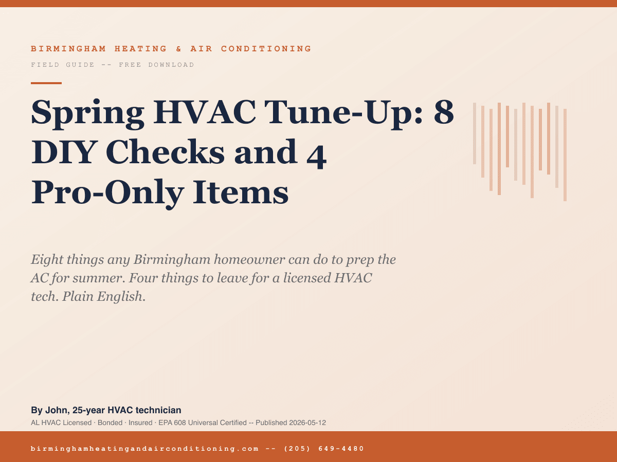 Spring HVAC Tune-Up: 8 DIY Checks and 4 Pro-Only Items cover