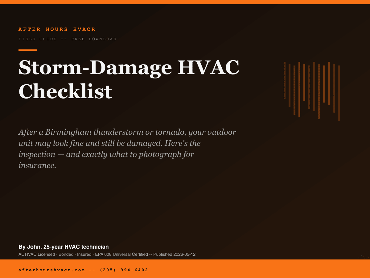 Portada de la guía: Storm Damage HVAC Checklist