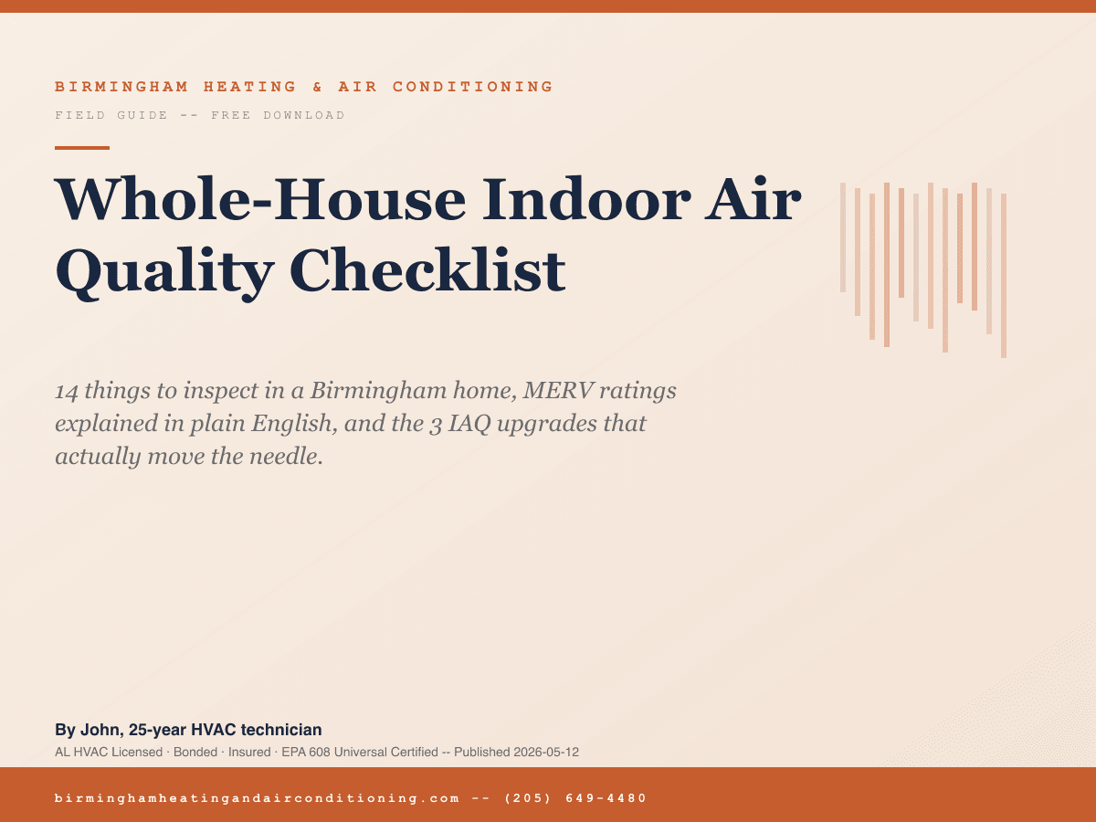 Whole-House Indoor Air Quality Checklist cover