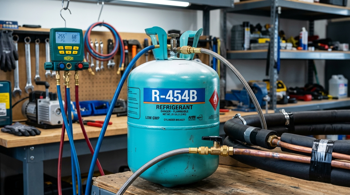 Ilustración del artículo — Guía del Refrigerante R-454B para Birmingham