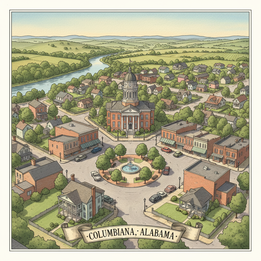 Columbiana Alabama neighborhood map
