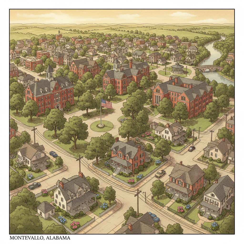 Montevallo Alabama neighborhood map